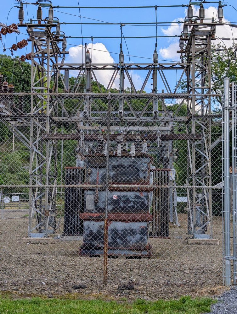 Transformador de una subestación eléctrica